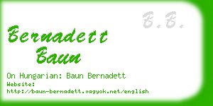 bernadett baun business card